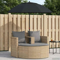 Vidaxl Garden Sofa With Cushion 8 Pcs Beige And Light Grey Poly Rattan 66.14 X 66.14 X 70.87 In