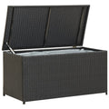Vidaxl Garden Storage Box Poly Rattan 39.3 X19.6 X19.6 Black