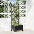 Vidaxl Garden Planter With Trellis And Wheels Pp