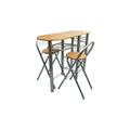 Vidaxl Kitchen Breakfast Bar Table And Chairs Set Wood