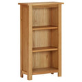 Vidaxl Narrow Bookcase 17.7 X8.9 X32.3 Solid Oak Wood And Mdf