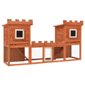 Vidaxl Outdoor Large Rabbit Hutch House Pet Cage Double