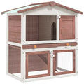 Vidaxl Outdoor Rabbit Hutch 3 Doors Brown Wood
