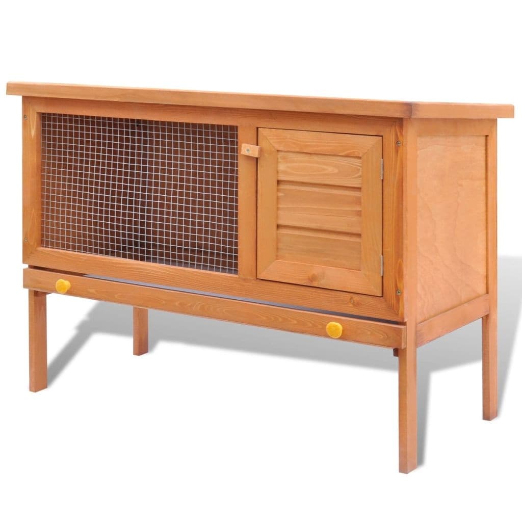 Vidaxl Outdoor Rabbit Hutch Small Animal House Pet Cage 1 Layer Wood