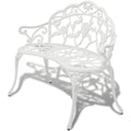 Vidaxl Garden Bench White Cast Aluminum