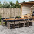 Vidaxl Patio Dining Set With Cushions Poly Rattan