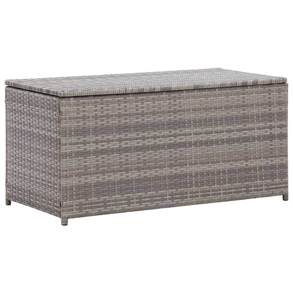 Vidaxl Garden Storage Box Poly Rattan 39.4 X19.7 X19.7 Gray