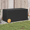 Vidaxl Garden Storage Box Poly Rattan 70.9 X35.4 X29.5 Gray
