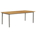 Vidaxl Outdoor Dining Table Solid Acacia Wood And Steel 2 Sizes