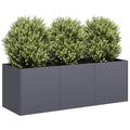 Vidaxl Planter Anthracite 47.2X15.7X15.7 Cold Rolled Steel 47.2 X 15.7 X 15.7