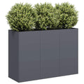 Vidaxl Planter Anthracite Cold Rolled Steel Large Durable Planter 15.7 X 47.2 X 31.5 In