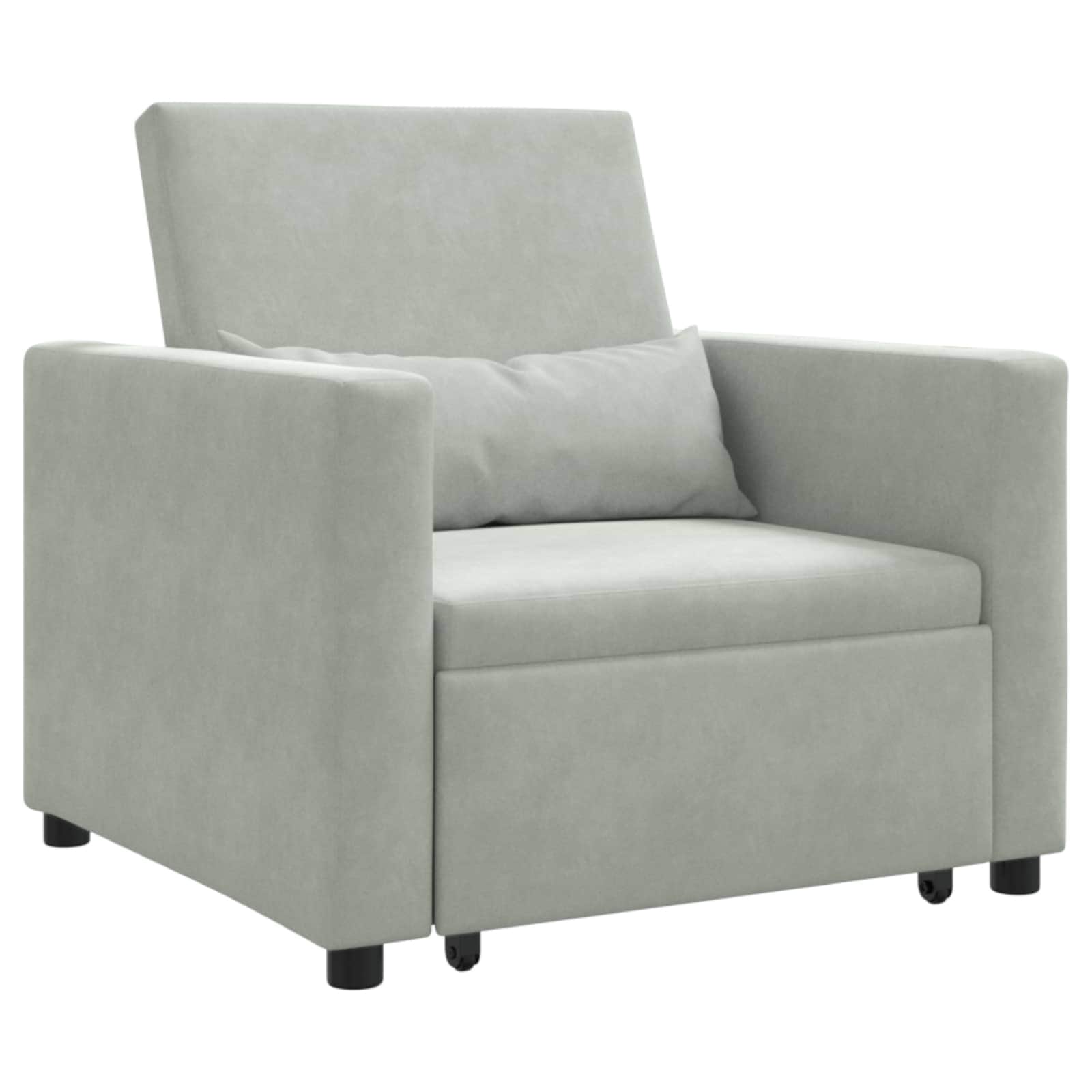 Vidaxl Pull Out Sofa Bed Single 90 X 165 X 87 Cm Velvet