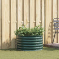 Vidaxl Raised Bed Green 31.50 X 31.50 X 17.32 In Steel 31.50 X 31.50 X 17.32 In