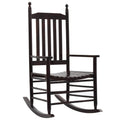 Vidaxl Rocking Chair With Curved Seat Brown Poplar Wood