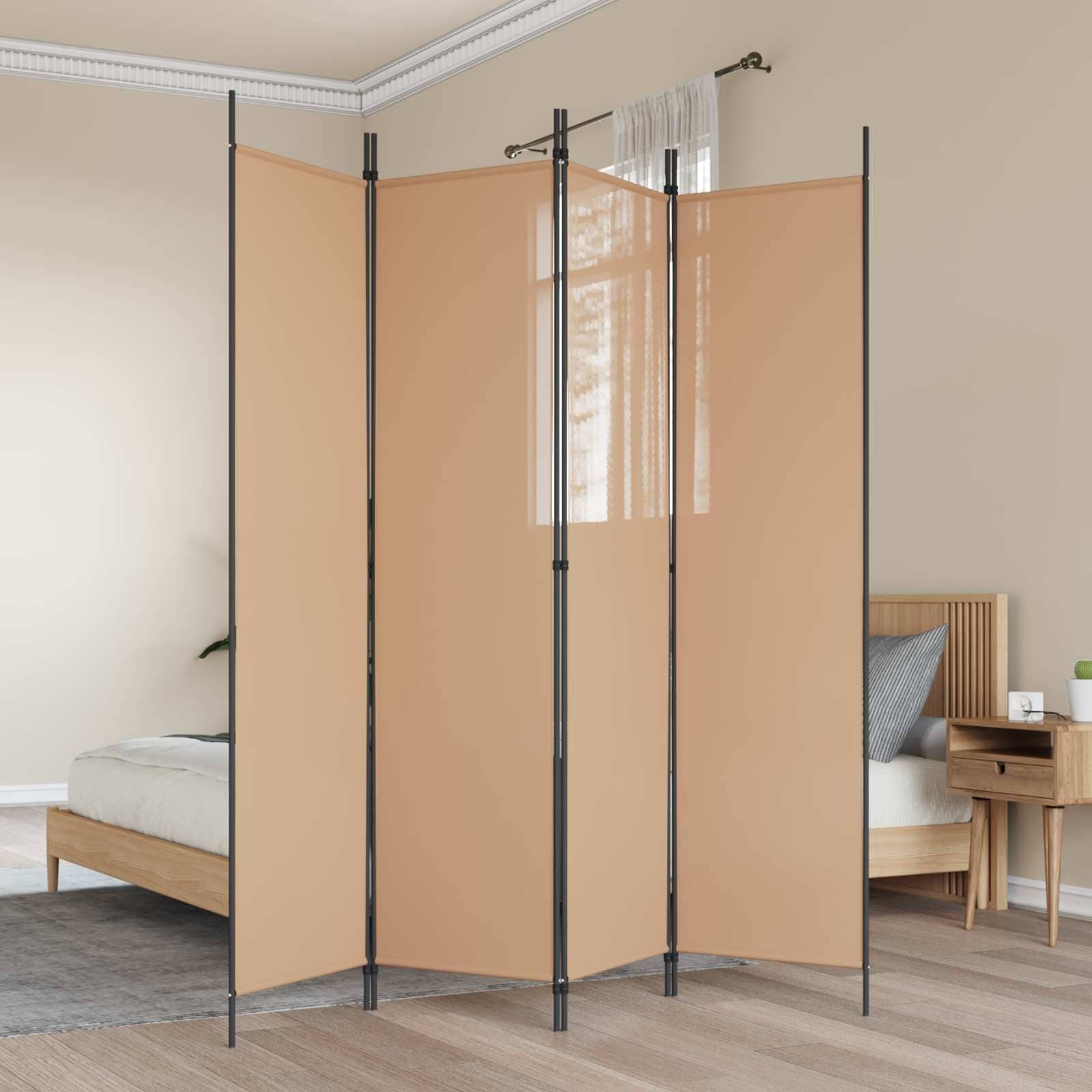 Vidaxl Room Divider Beige In Fabric