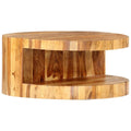 Vidaxl Round Coffee Table 25.6 X11.8 Solid Sheesham Wood