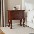 Vidaxl Side Table Brown 23.82 X 11.81 X 24.02 In Solid Mahogany Wood 23.82 X 11.81 X 24.02 In