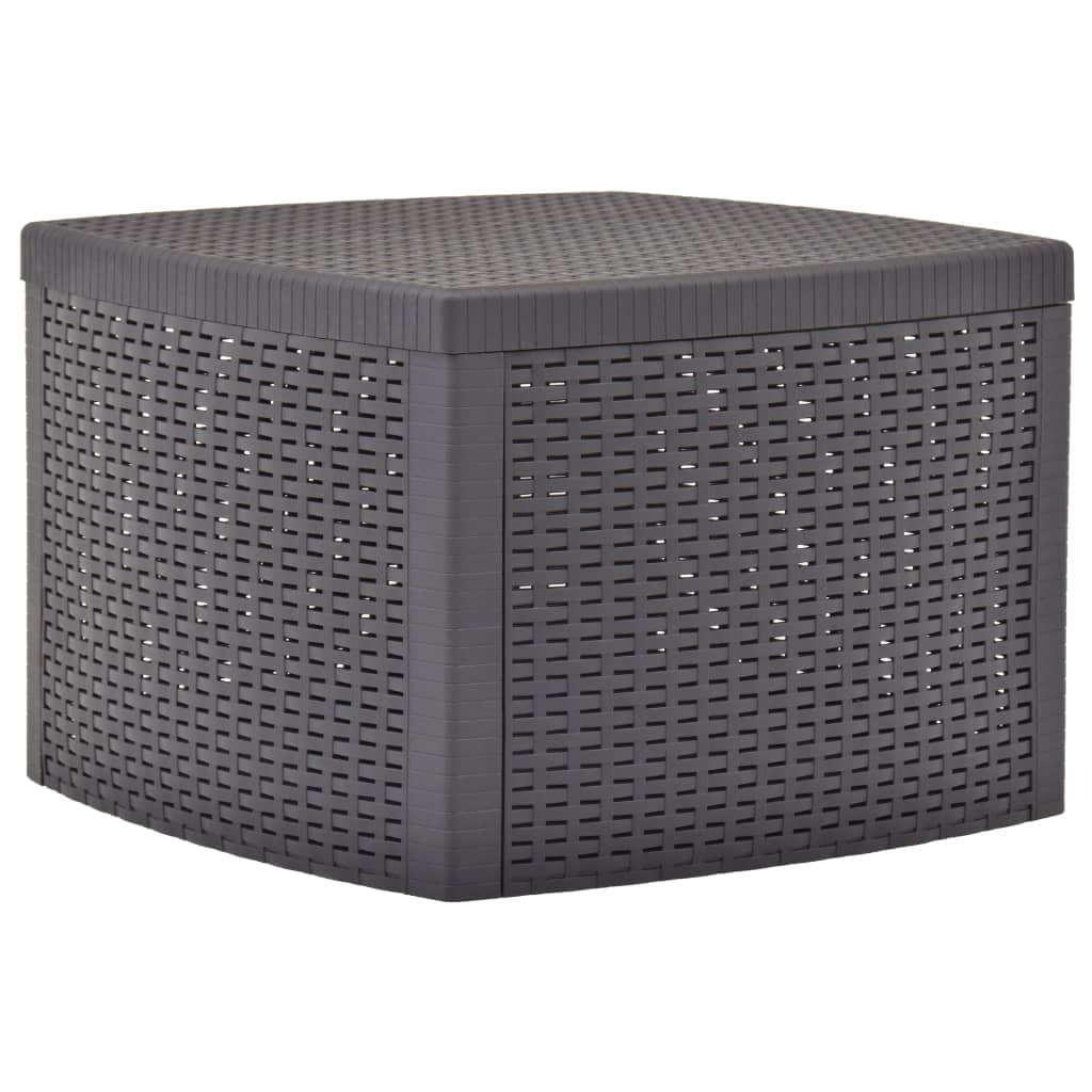 Vidaxl Side Table Mocha 21.3 X21.3 X14.4 Plastic
