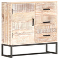Vidaxl Sideboard White 28.7 X11.8 X29.5 Solid Acacia Wood