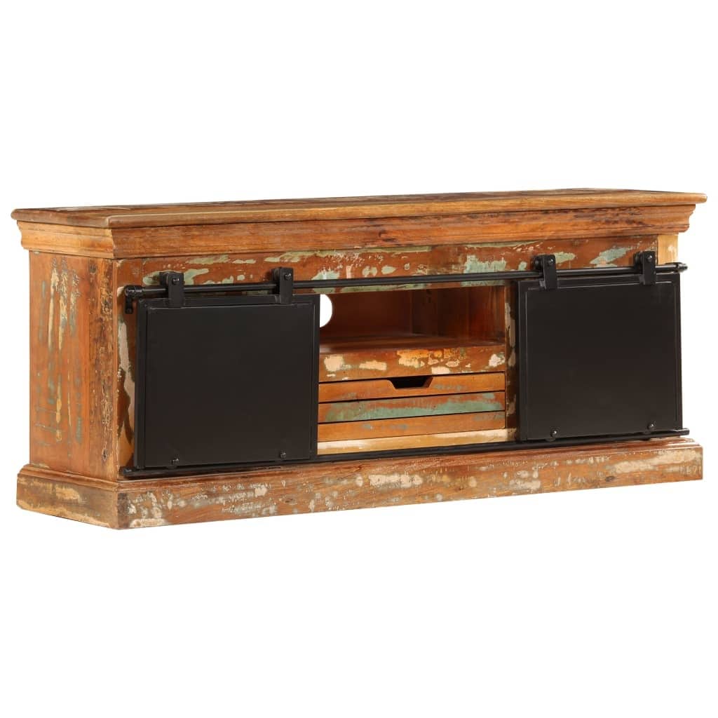 Vidaxl Tv Cabinet 43.3 X11.8 X17.7 Solid Reclaimed Wood
