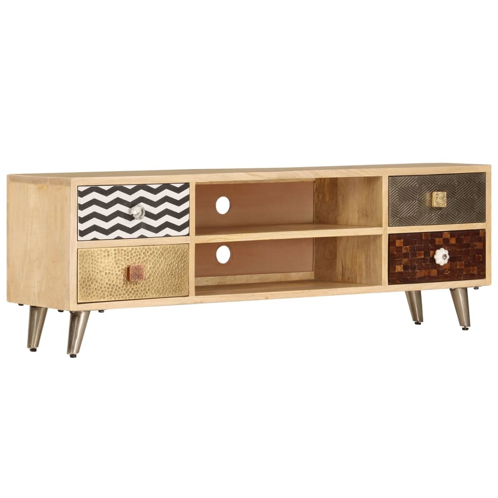 Vidaxl Tv Cabinet 47.2 X11.8 X15.7 Solid Mango Wood