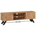Vidaxl Tv Cabinet 55.1 X11.8 X17.7 Solid Acacia Wood
