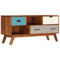 Vidaxl Tv Cabinet With 3 Drawers 43.3 X13.7 X19.6 Solid Acacia