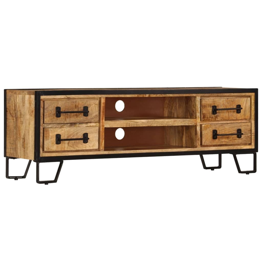 Vidaxl Tv Cabinet With Drawers 47.2 X11.8 X15.7 Solid Mango