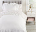 Pottery Barn Kids Washed Cotton Ruffle Organic Duvet Cover & Pillowcases