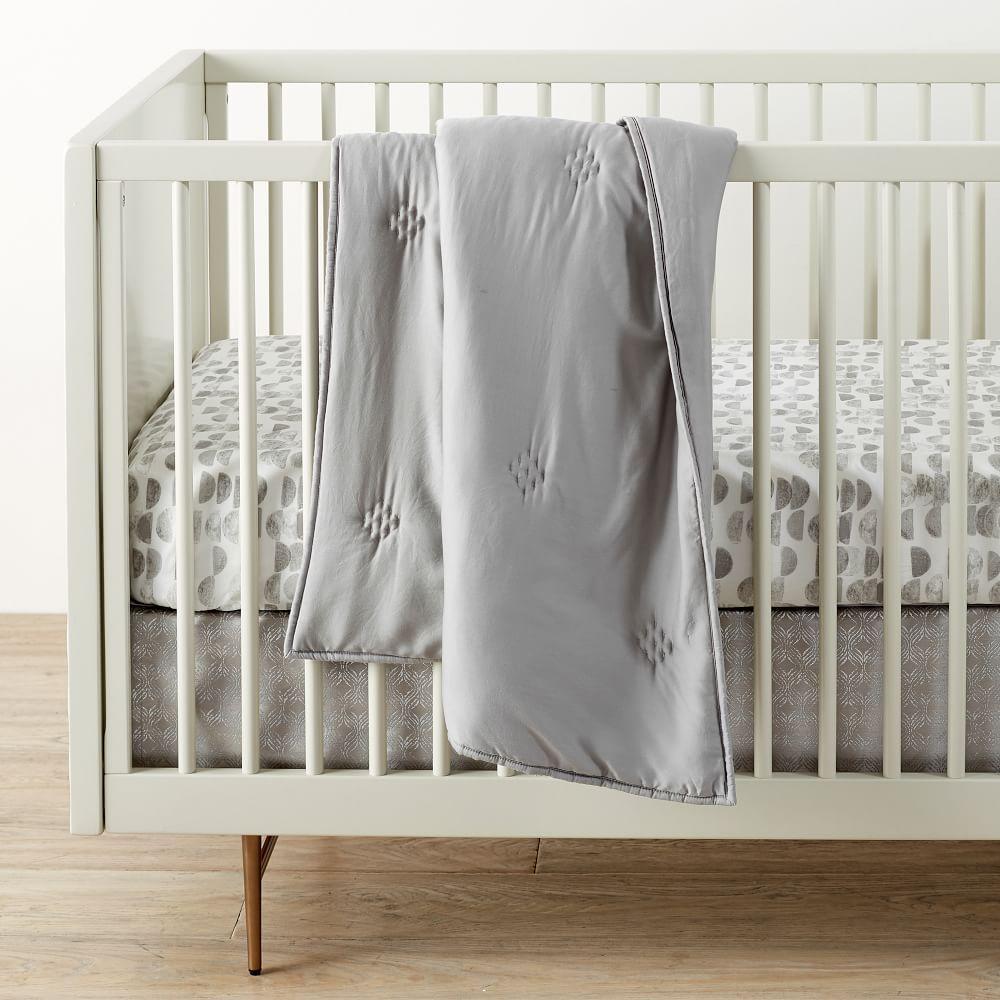 Washed TENCEL™ Toddler Quilt - Platinum