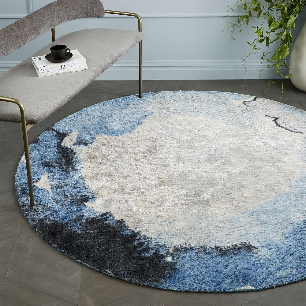 Watermark Rug - Round (Frost Grey)