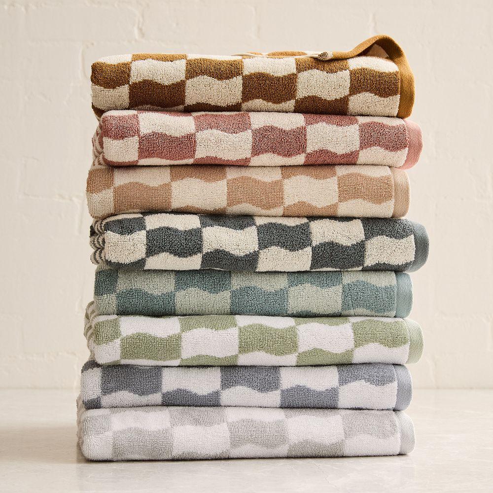 Wavy Blocks Towels