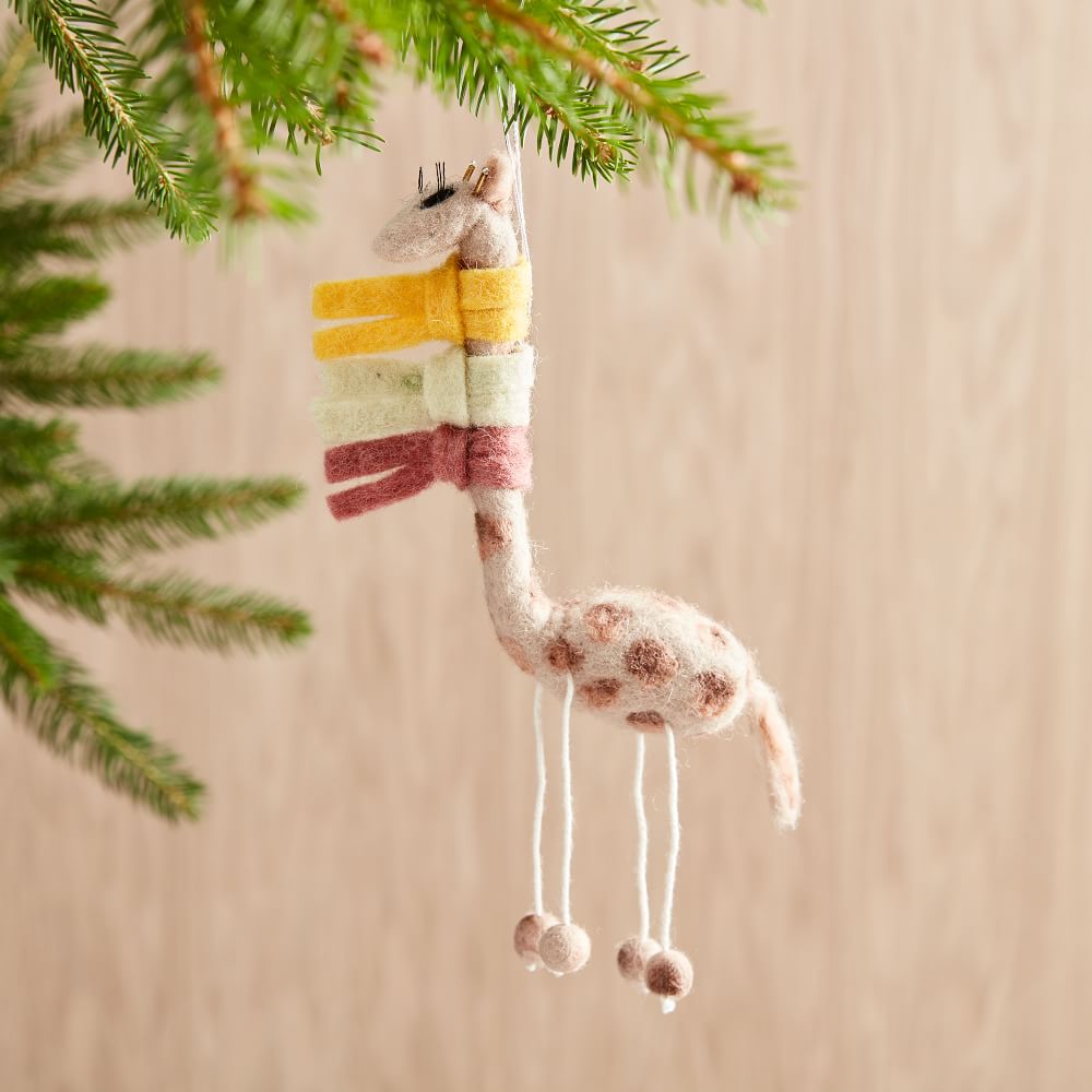 Whimsical Felt Bauble - Giraffe in Scarf