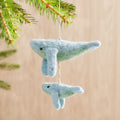 Whimsical Felt Bauble - Whale Pair