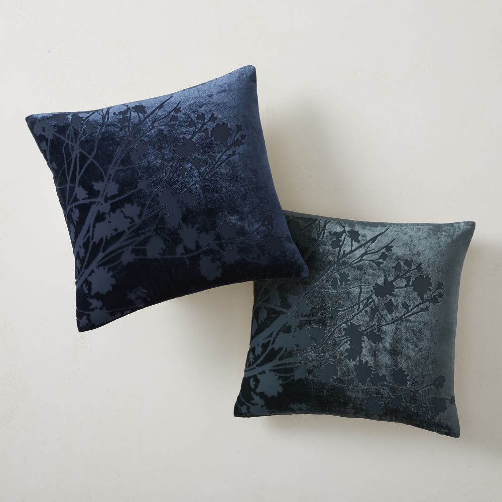 Wildflower Burnout Velvet Cushion Cover