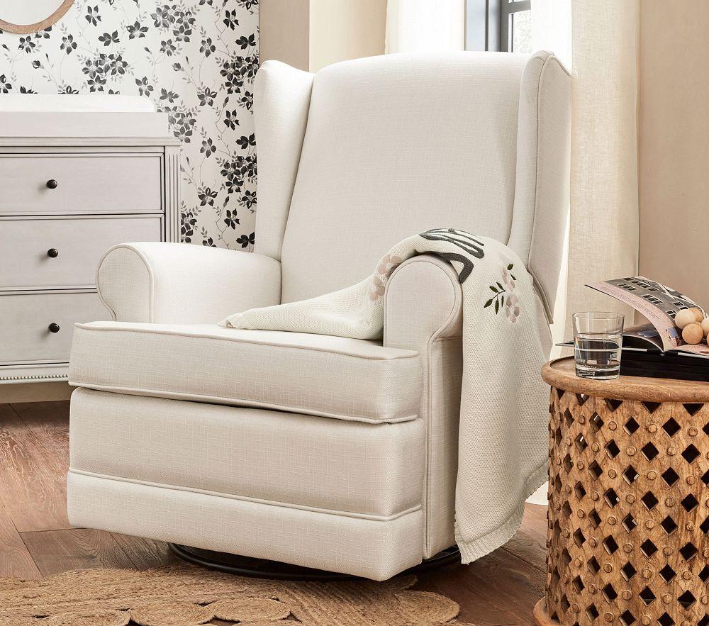 Pottery Barn Kids Wingback Swivel Glider Recliner