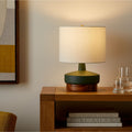 Wood & Ceramic Table Lamp - Small