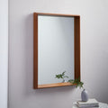 Wood Frame Ledge Wall Mirror