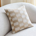 Woven Checker Jute Cushion Cover