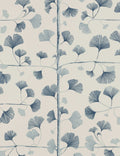 Scalamandre Gingko Wallpaper, Blue Swatch