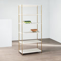 Zane Wide Bookshelf - White